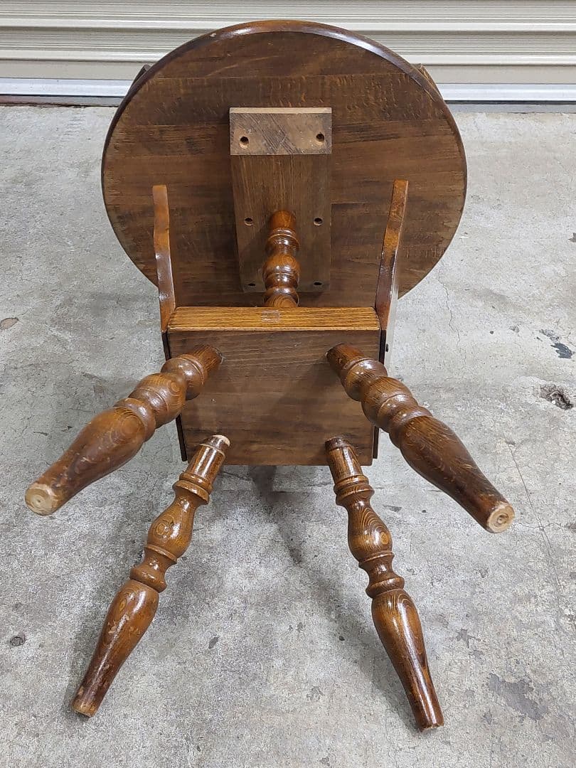 レトロ キツツキ 飛騨産業 サイドテーブル 丸テーブル コーヒーテーブル