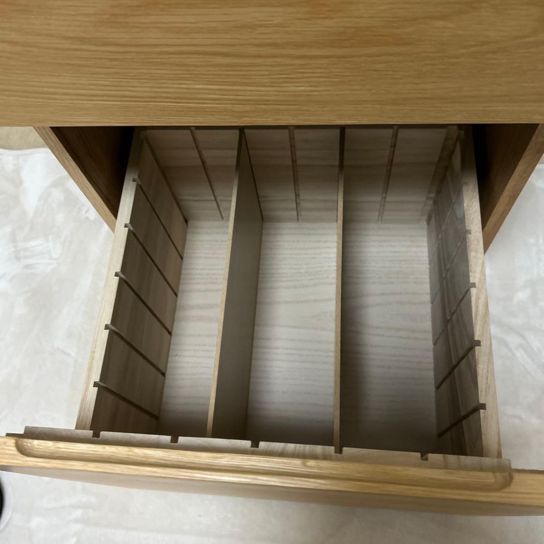 無印良品　オーク無垢材　キャビネット