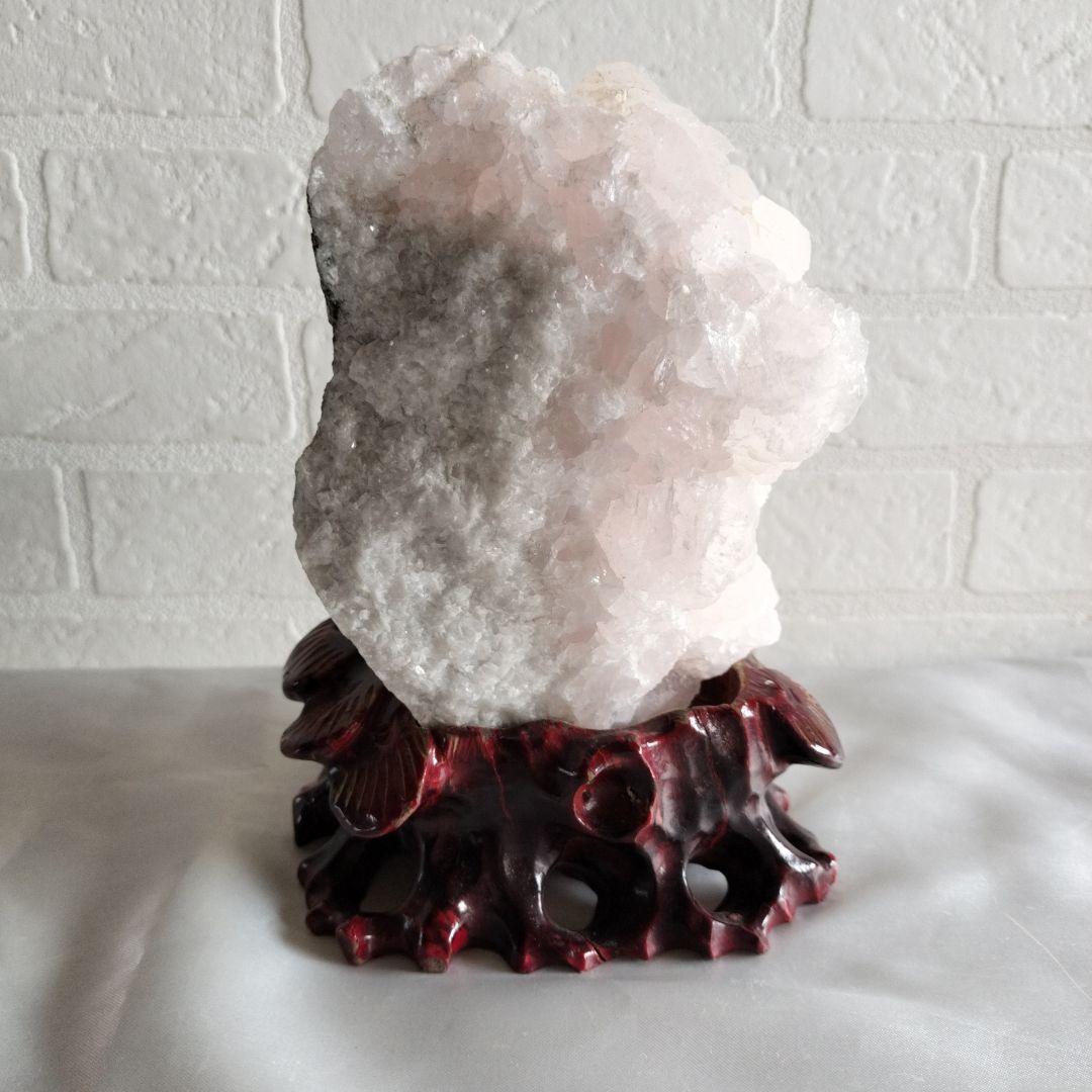 ピンクカルサイト クラスター　台座付き