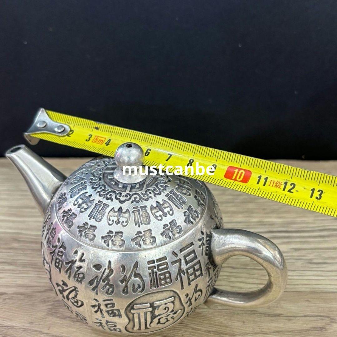 銅器 茶壺 百福茶壺 茶道具 煎茶器 装飾品 工芸品 置物