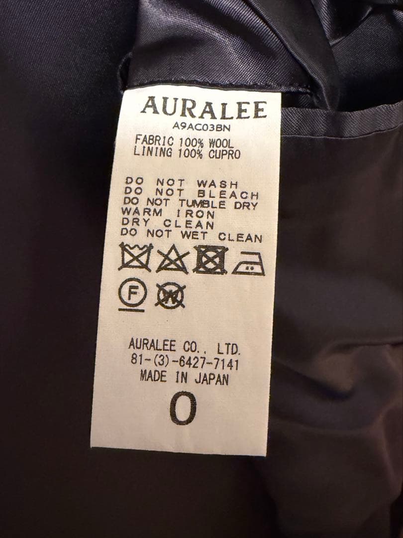 ひろAURALEE オーラリー ダブルフェイス チェック チェスターコート