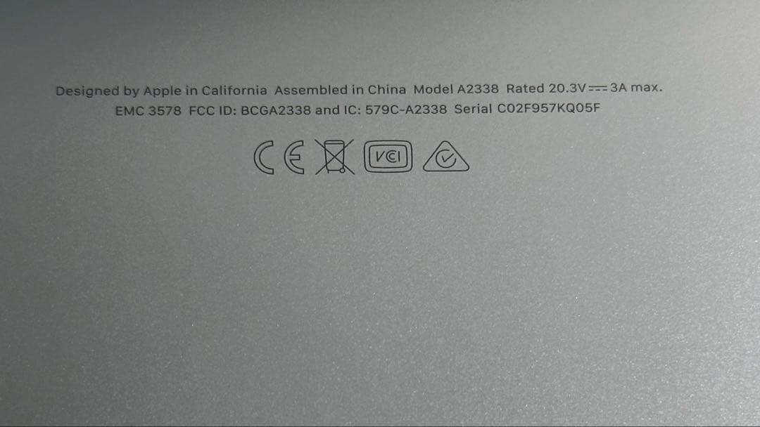 Apple MacBook pro 13インチ 2020モデル M1/512GB