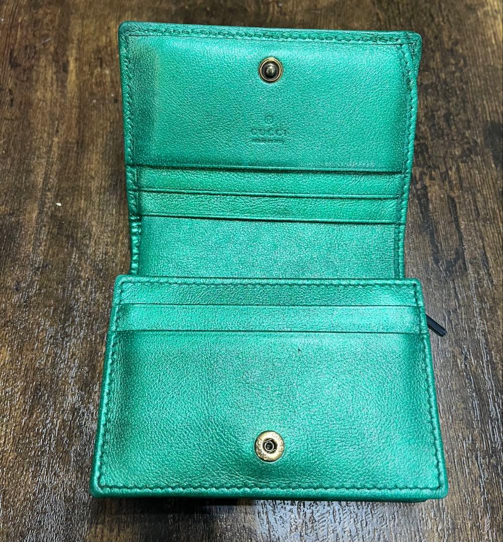 GUCCI グッチ オースビットラミネートレザー ミニウォレット