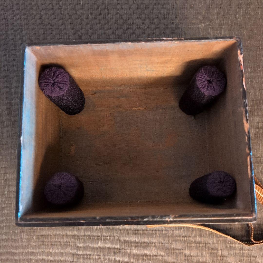 古黒織部 沓茶碗 仕覆 時代箱