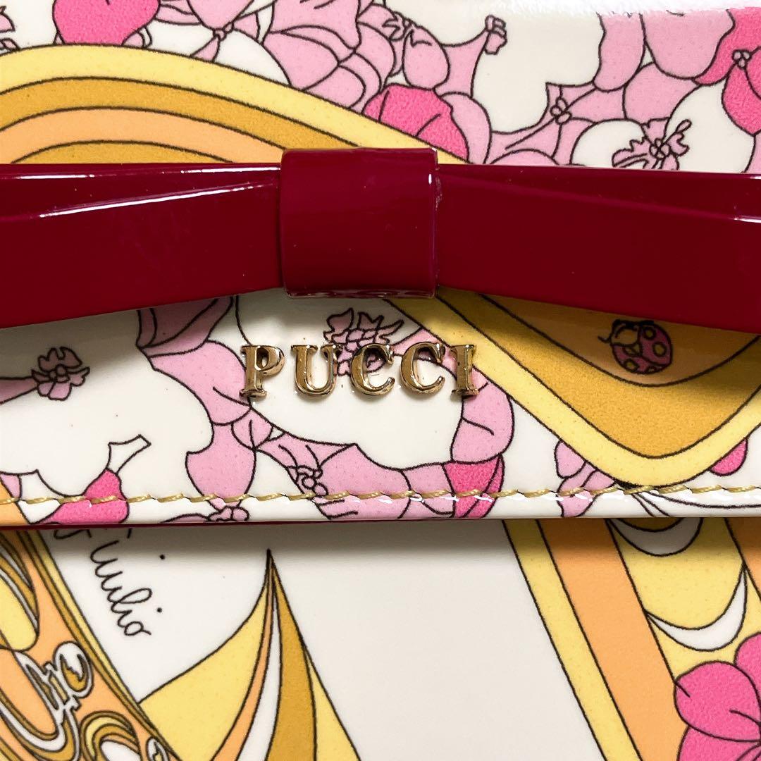 ・未使用EMILIOPUCCIエミリオプッチ　二つ折り財布　リボン　マルチカラー