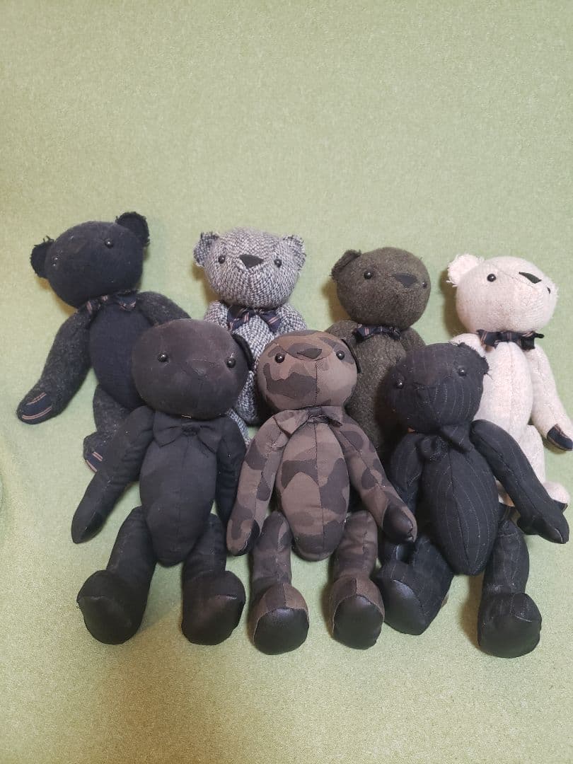 nano・universe×ハリスツイードベア4体　オリジナルベア3体　計7体