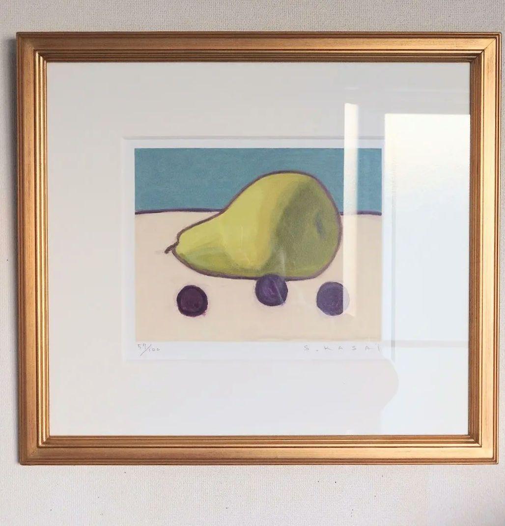 最特価、【真作】笠井誠一　静物　リトグラフ、直筆サイン入