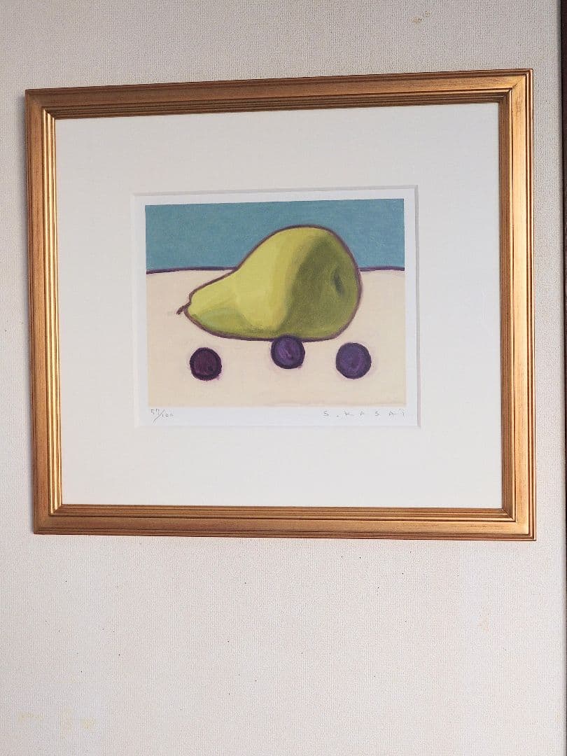 最特価、【真作】笠井誠一　静物　リトグラフ、直筆サイン入