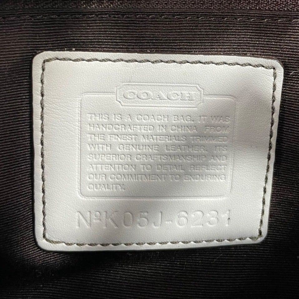 極美品 コーチ ショルダーバッグ ミニボストン シグネチャー レザー ロゴ 白