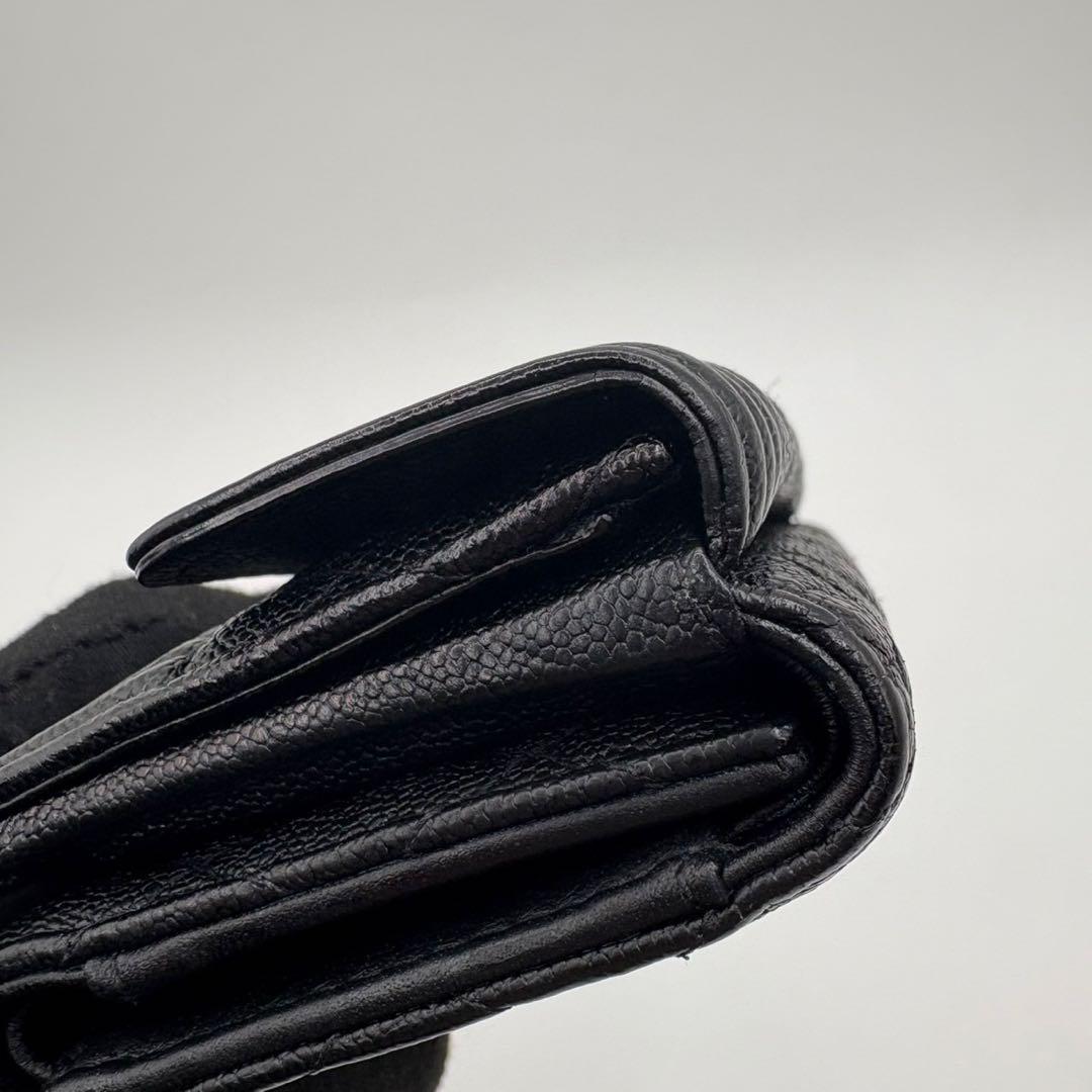 シャネル⭐︎キャビアスキン☆ボーイシャネル☆マトラッセ⭐︎三つ折り財布