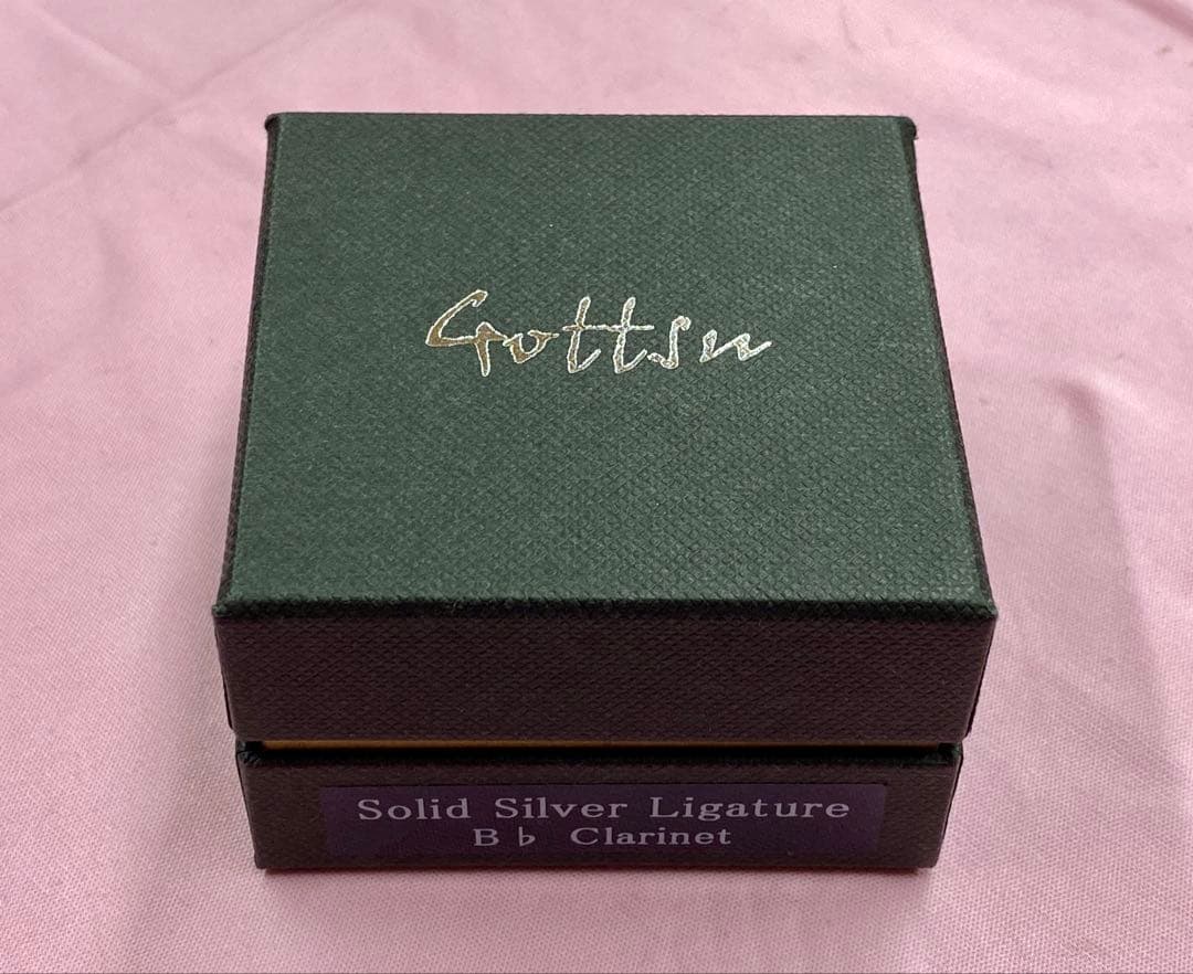 Gottsu / B♭管用クラリネット用リガチャー 総銀 金めっき