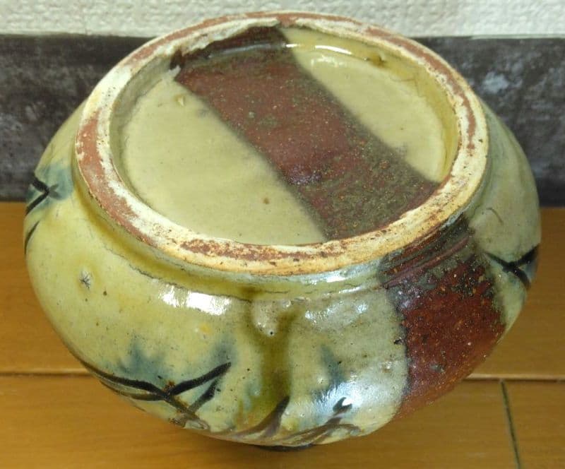 人間国宝 金城次郎 カラカラ(笑魚海老紋カラカラ) 栞 共箱 やちむん 壷屋焼