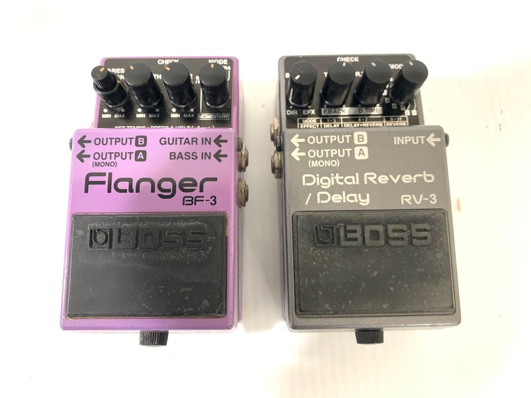 【ジャンク/動作未確認】BOSS BF-3＆RV-3 現状品　M70819-3