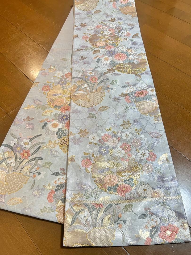 美品　しつけ糸付き　トールサイズ　裄丈長め　正絹訪問着　フルセット4点　入学式