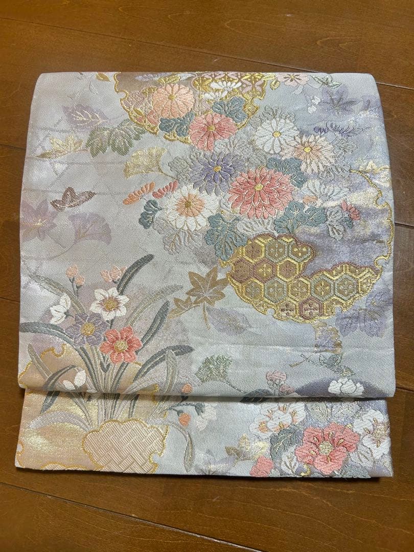 美品　しつけ糸付き　トールサイズ　裄丈長め　正絹訪問着　フルセット4点　入学式