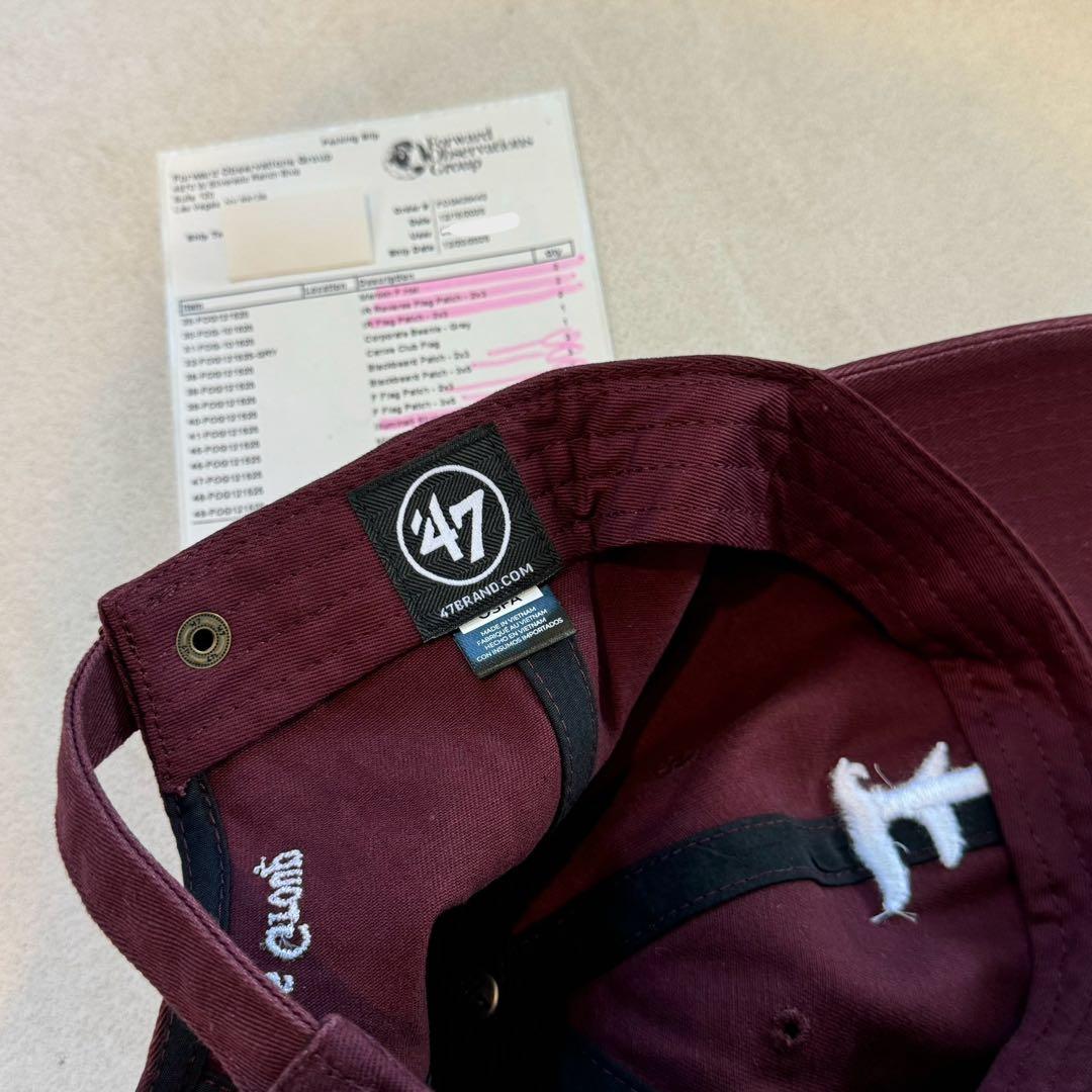 【実物】 FOG Maroon F Hat