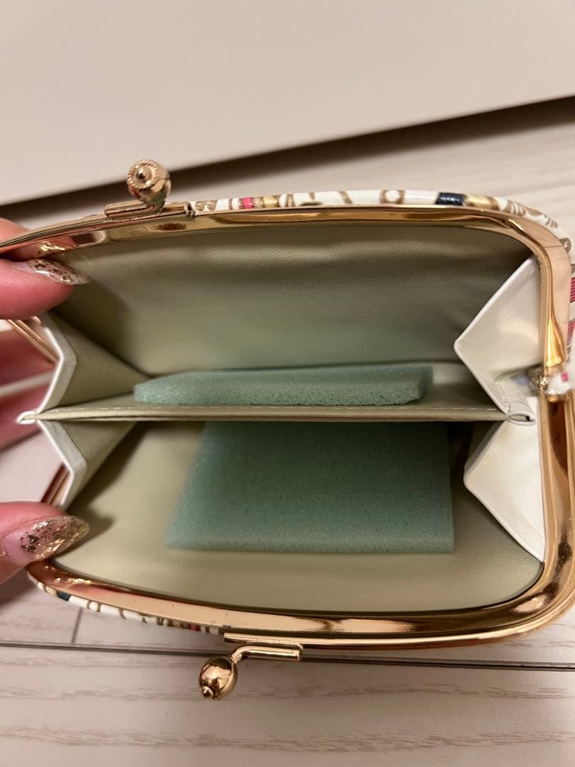 値下げ　新品未使用　文庫屋大関♡ハートや星　カラフル模様のがま口