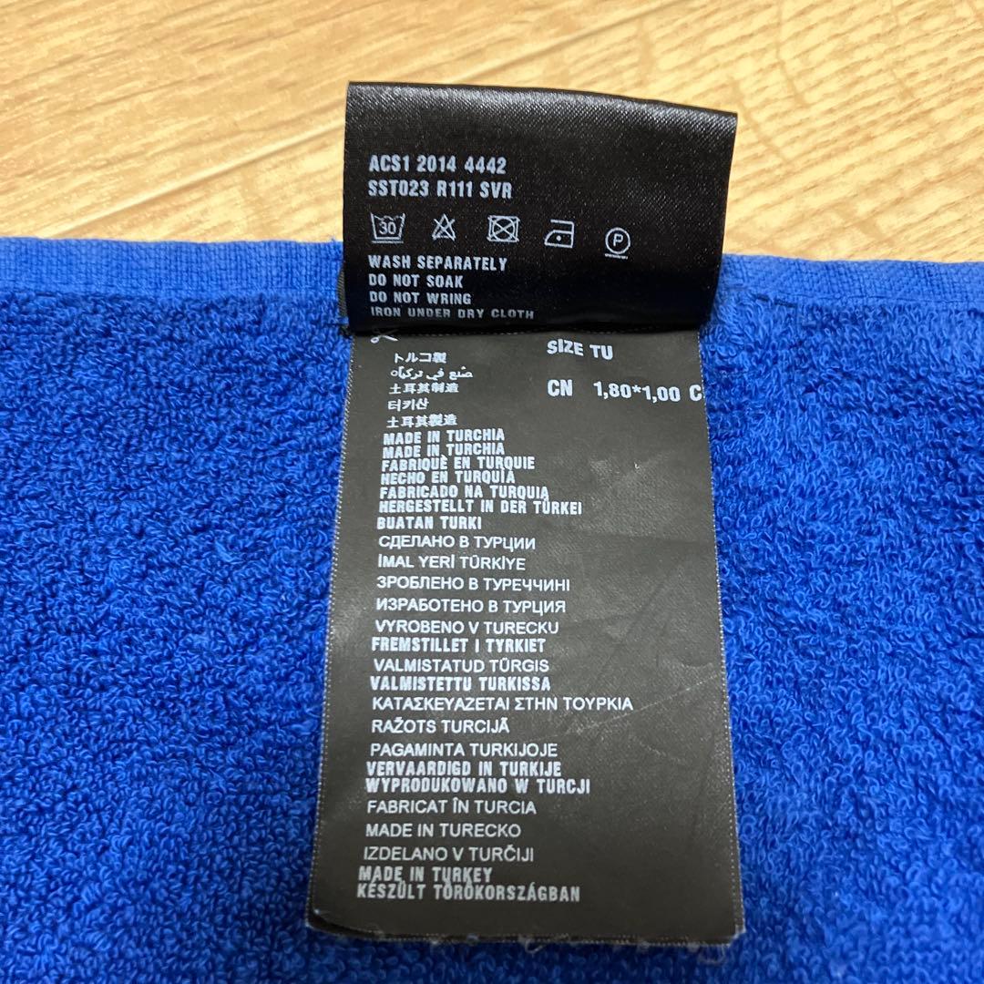 PRADA プラダ ロゴ　ビーチタオル　ブルー　コットン