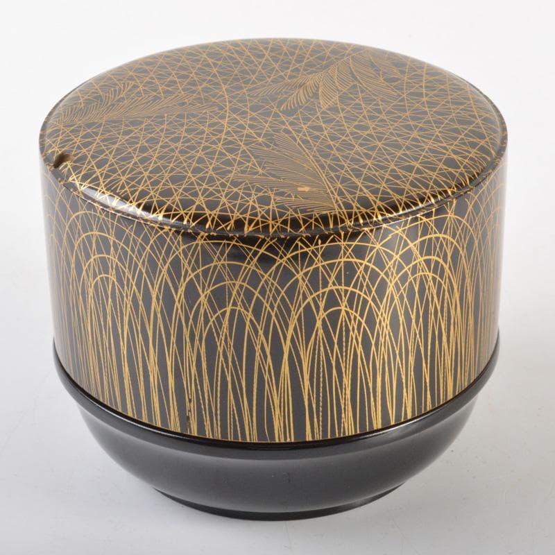 漆塗　黒漆　朱漆　金蒔絵　盃　十二客　時代箱付　V　6505