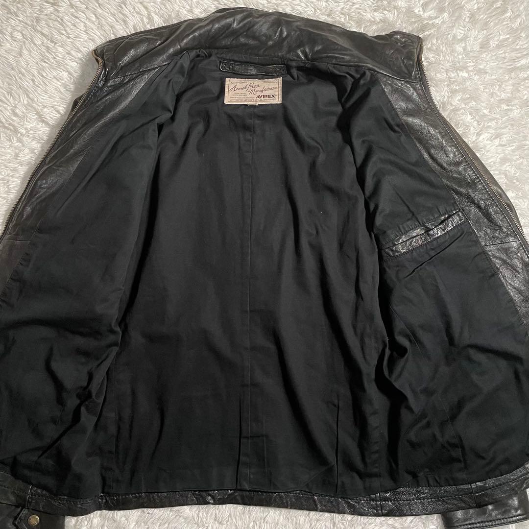 AVIREX レザージャケット アビレックス ラムレザー アーミージャケット