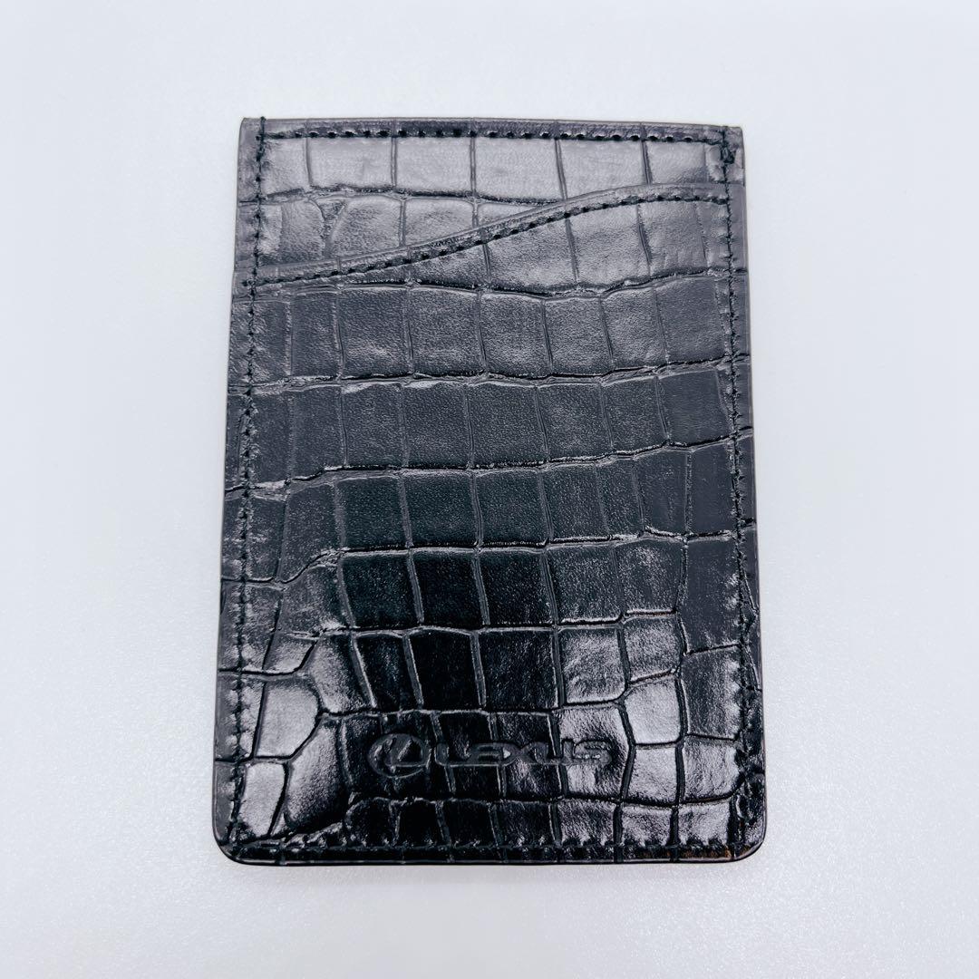 【未使用級】LEXUS 純正カードキーケース クロコ型押し ブラック