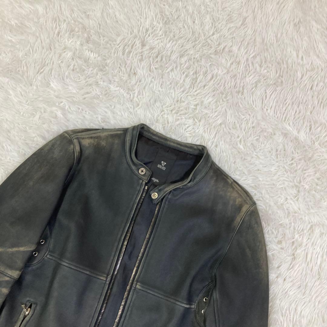 HOSUディアスキンレザーライダースLバックラッシュルードギャラリー