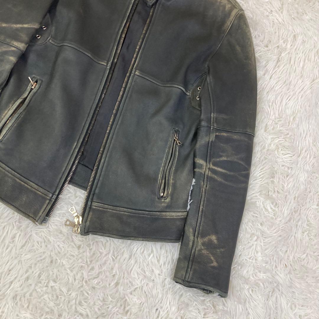 HOSUディアスキンレザーライダースLバックラッシュルードギャラリー