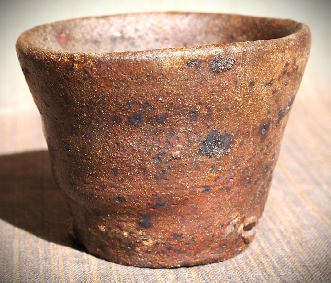 人気作家★森岡成好★南蛮【窯変】酒器（ぐいのみ）