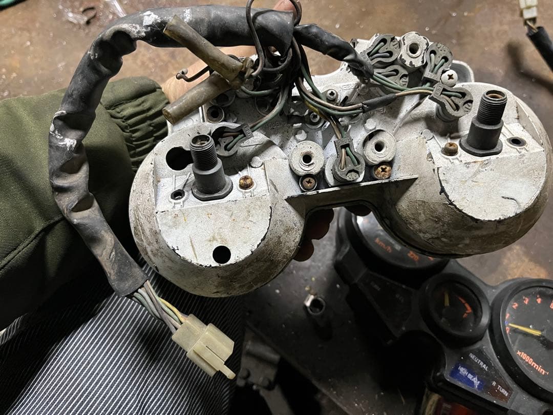 純正　CBX400F CBX550F メーター　オーバーホールベース　部品取