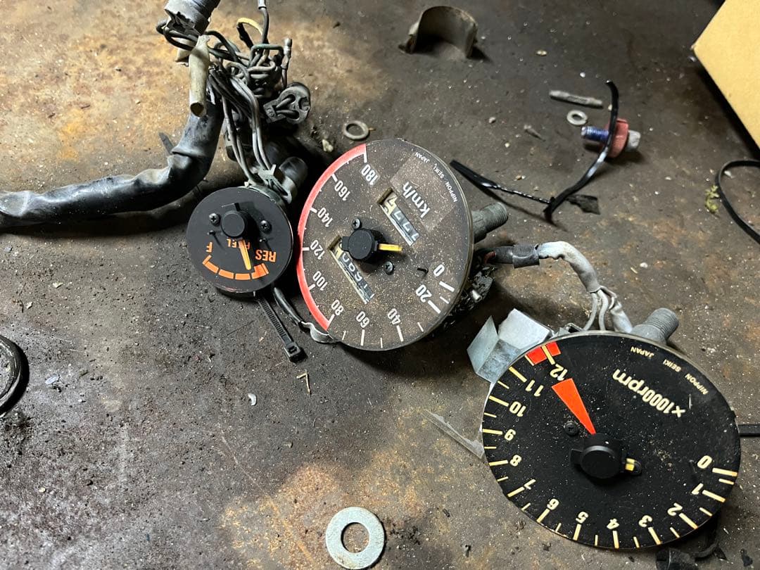 純正　CBX400F CBX550F メーター　オーバーホールベース　部品取