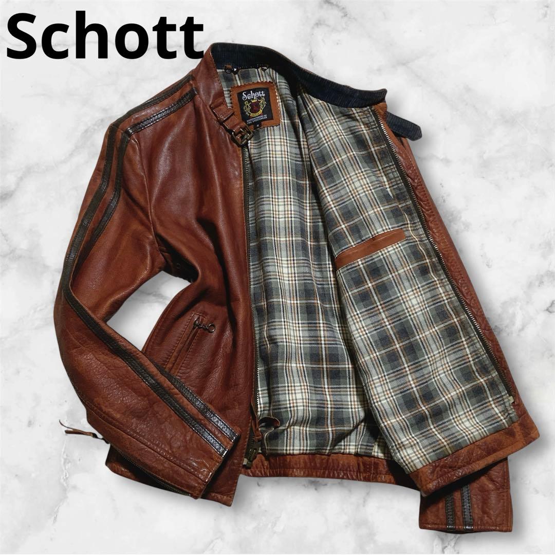 希少⭐️ ショット　レザージャケット クラシックレーサー USDD加工