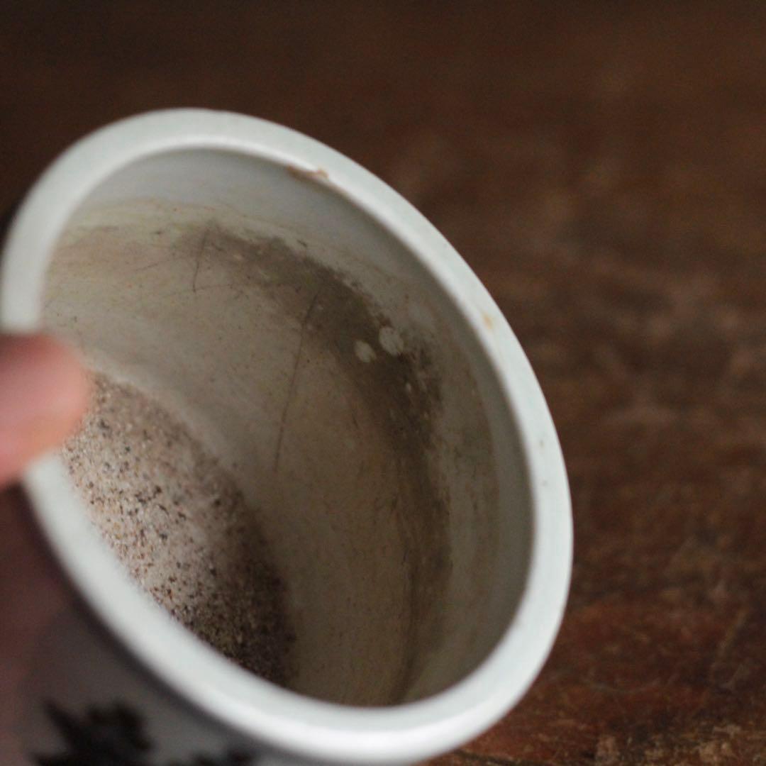 古伊万里 染付 五三の桐文様 筒茶碗 火入れ 古美術 古道具 アンティーク