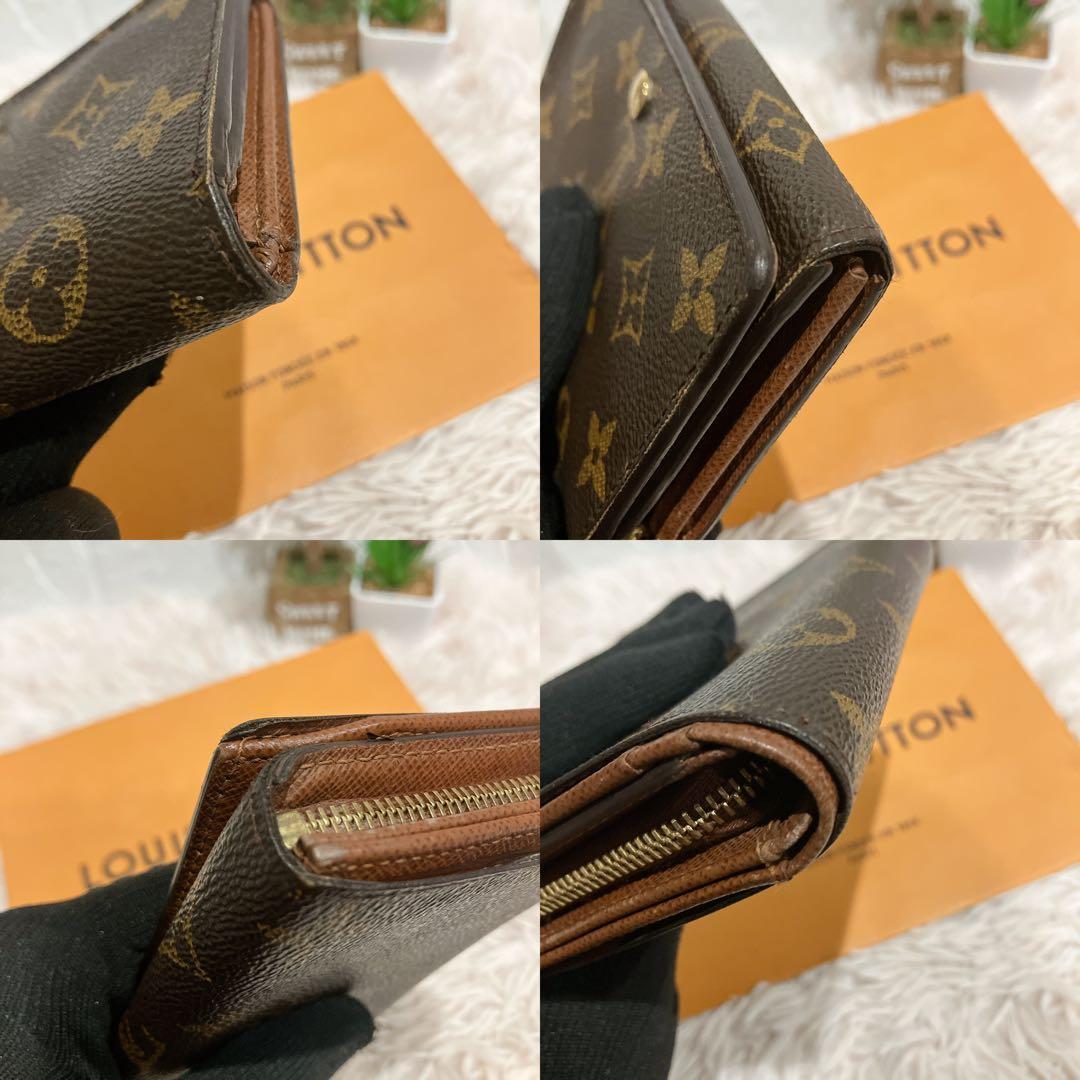 美品 ルイヴィトン モノグラム ポルトフォイ トレゾール 財布 即日発送 L字