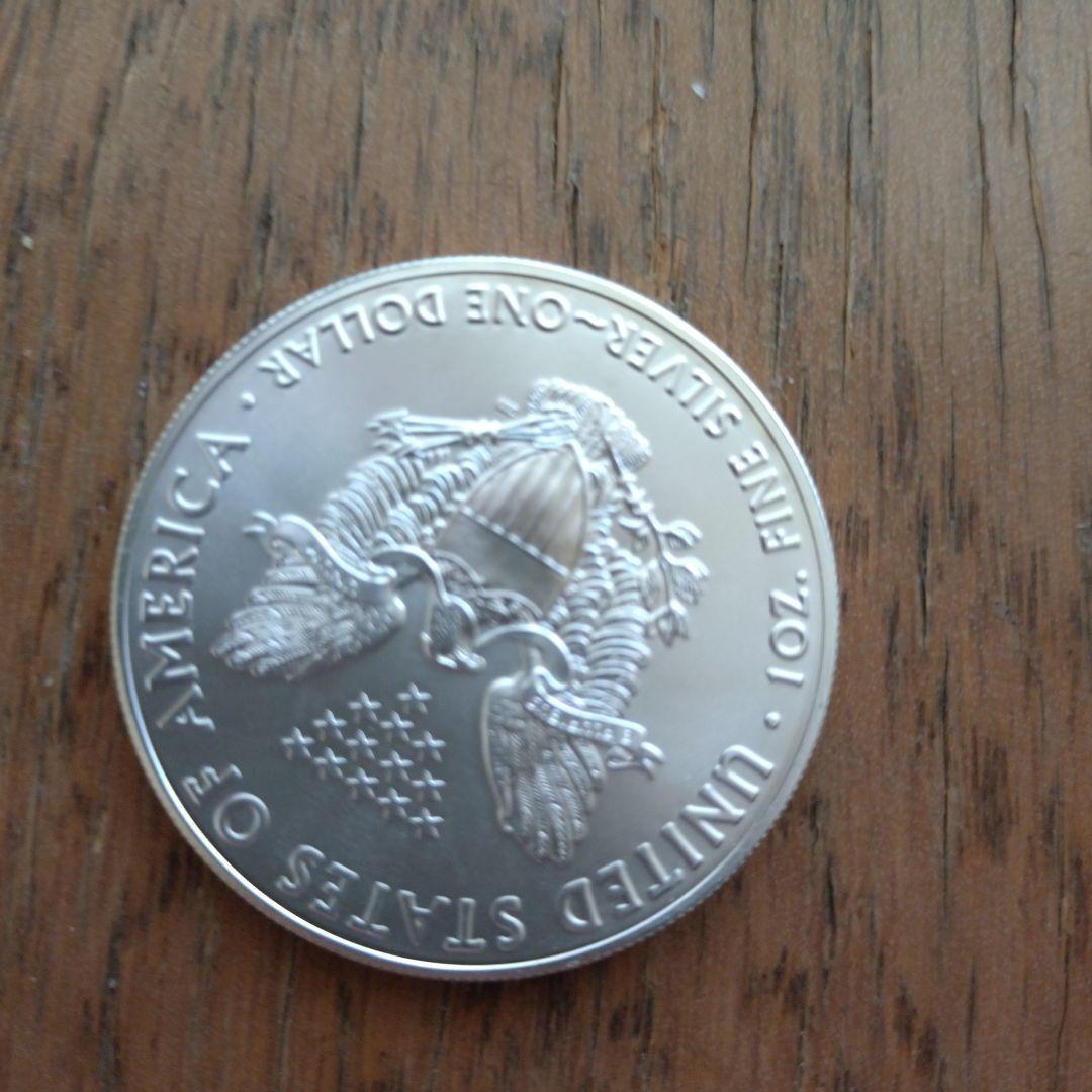アメリカンシルバーイーグル 1オンス 銀貨。楽天で野口で5年前購入。