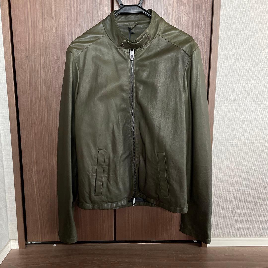 美品 ジョルジオブラット シングルライダース レザージャケット 48