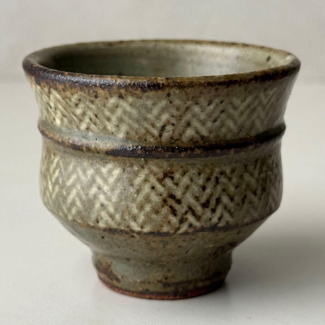 島岡達三 益子焼 酒器 象嵌 ぐい呑 共箱