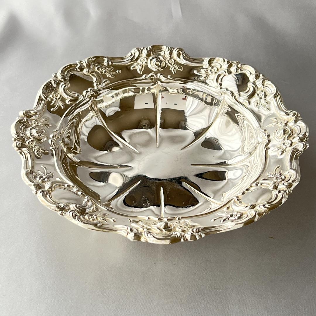 【Towle】薔薇のボウルトレー【シルバープレート】18cm