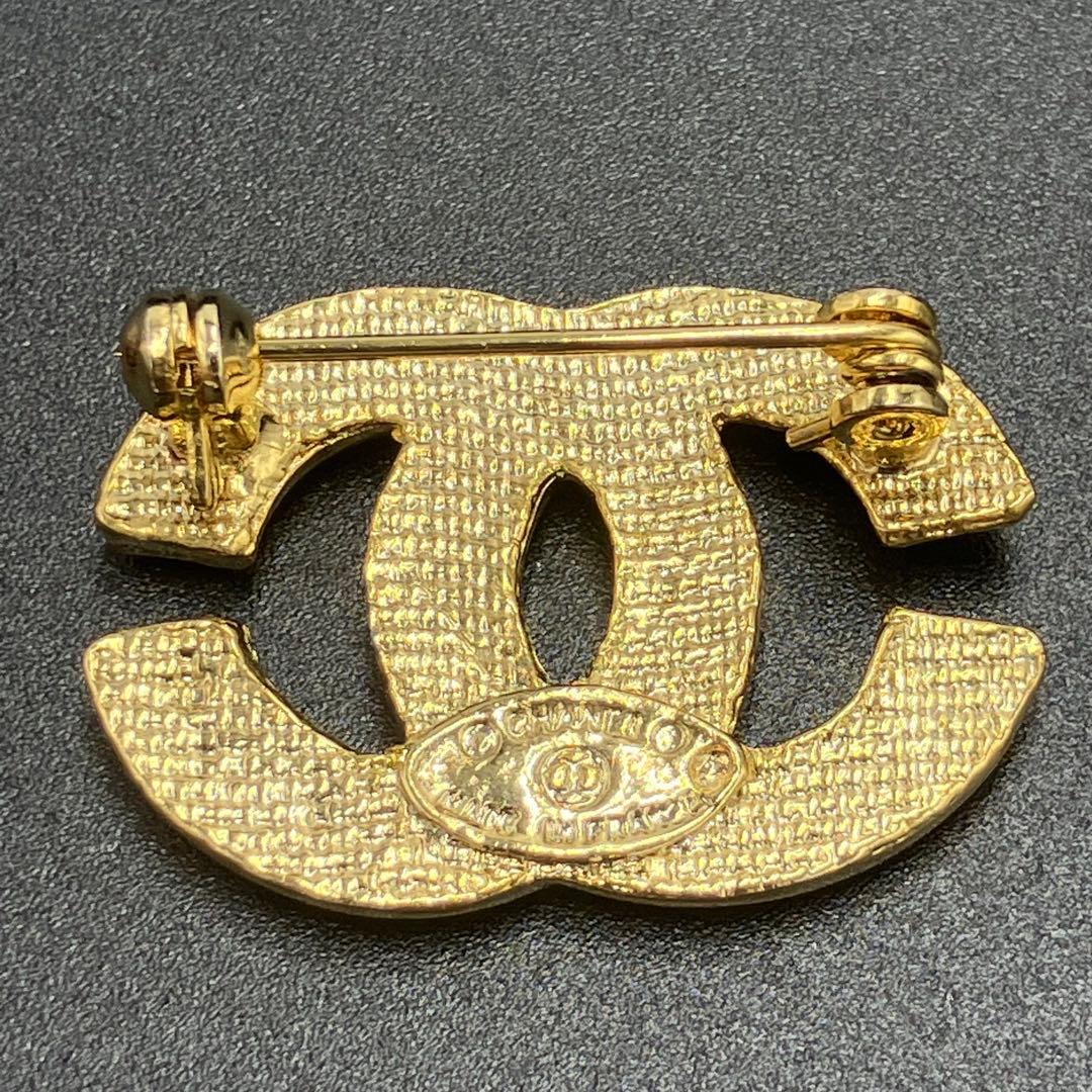 d*7様 極美品 シャネル ブローチ ココマーク ビジュ 刻印 ゴールド