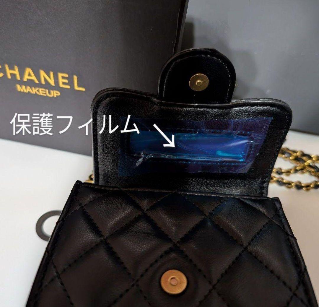 CHANELブラックキルティングチェーンショルダーミニバッグ ミニマトラッセ