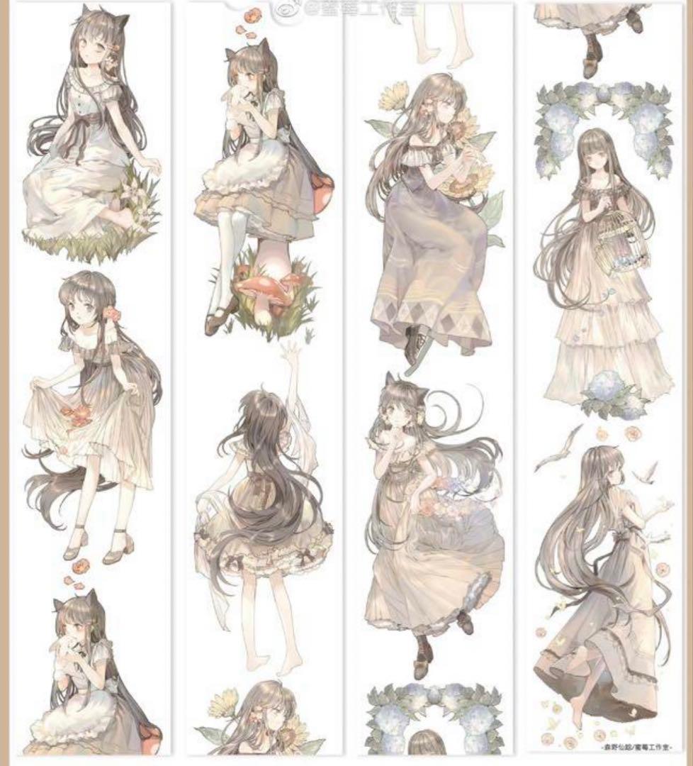 《在庫処分セール》海外　人物　マスキングテープ　墨魚 ホロ　11点