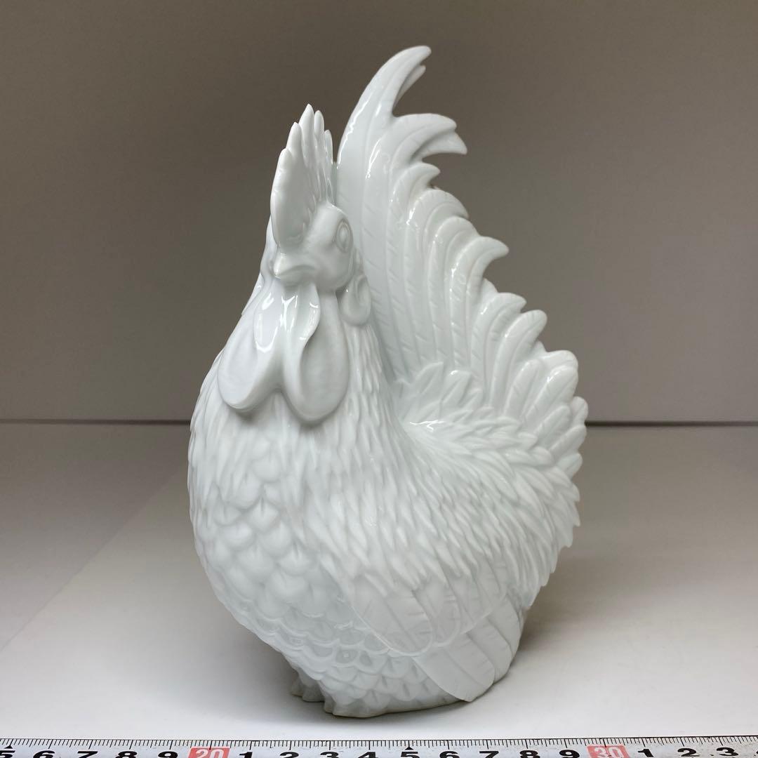 十二代 酒井田柿右衛門 鶏置物 H20cm 東キ7-1206☆1F トヒニト