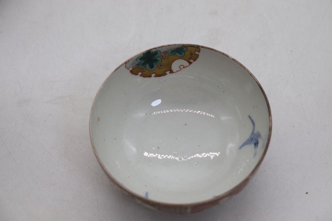 江戸　伊万里錦絵　蓋茶碗5点① アンティーク　送料込み251112