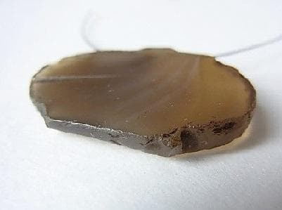 ★A1601★古代石 (203)　平玉 アゲートビーズ　瑪瑙　護符石　とんぼ玉