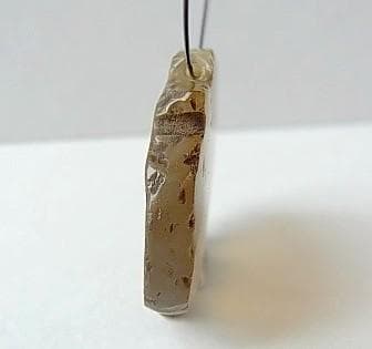 ★A1601★古代石 (203)　平玉 アゲートビーズ　瑪瑙　護符石　とんぼ玉