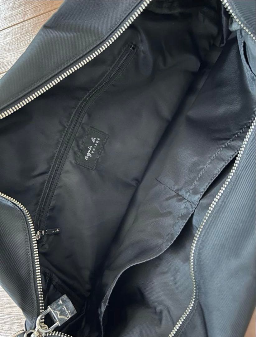 アニエス・ベー　ボストンバッグ　ブラック