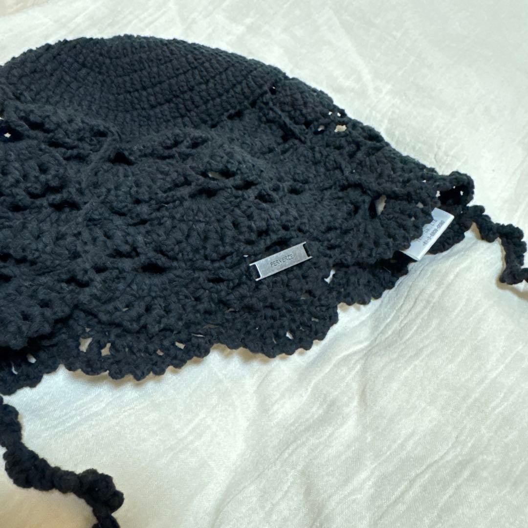 Perverze Scalloped Crochet Headdressニット帽