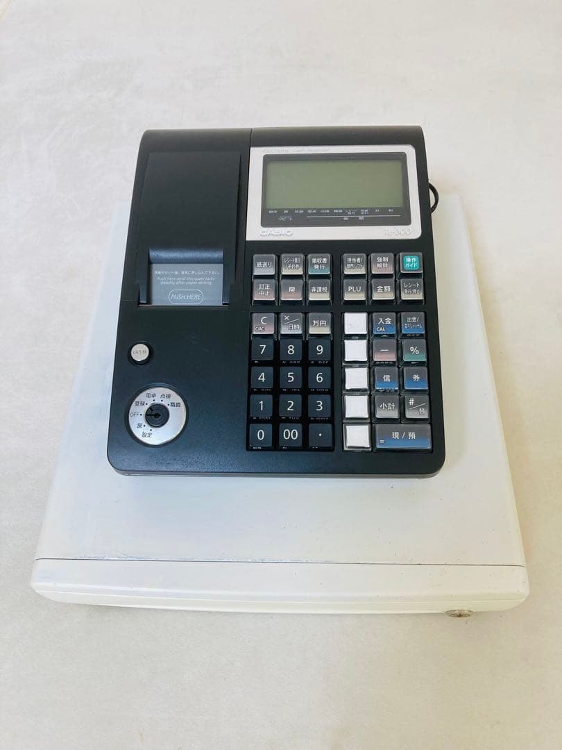 カシオ　CASIO　電子レジスター　レジ　TE-300　TE300　黒色ブラック