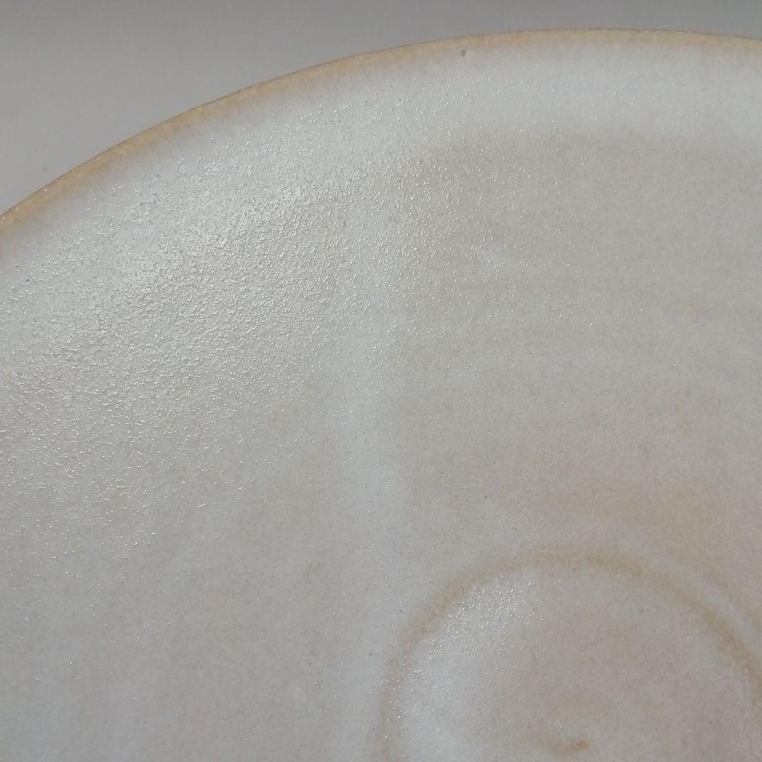 Ｓ９５５　茶碗　『白釉　平茶碗』『北村暢男 作』　共箱　抹茶碗　茶道具