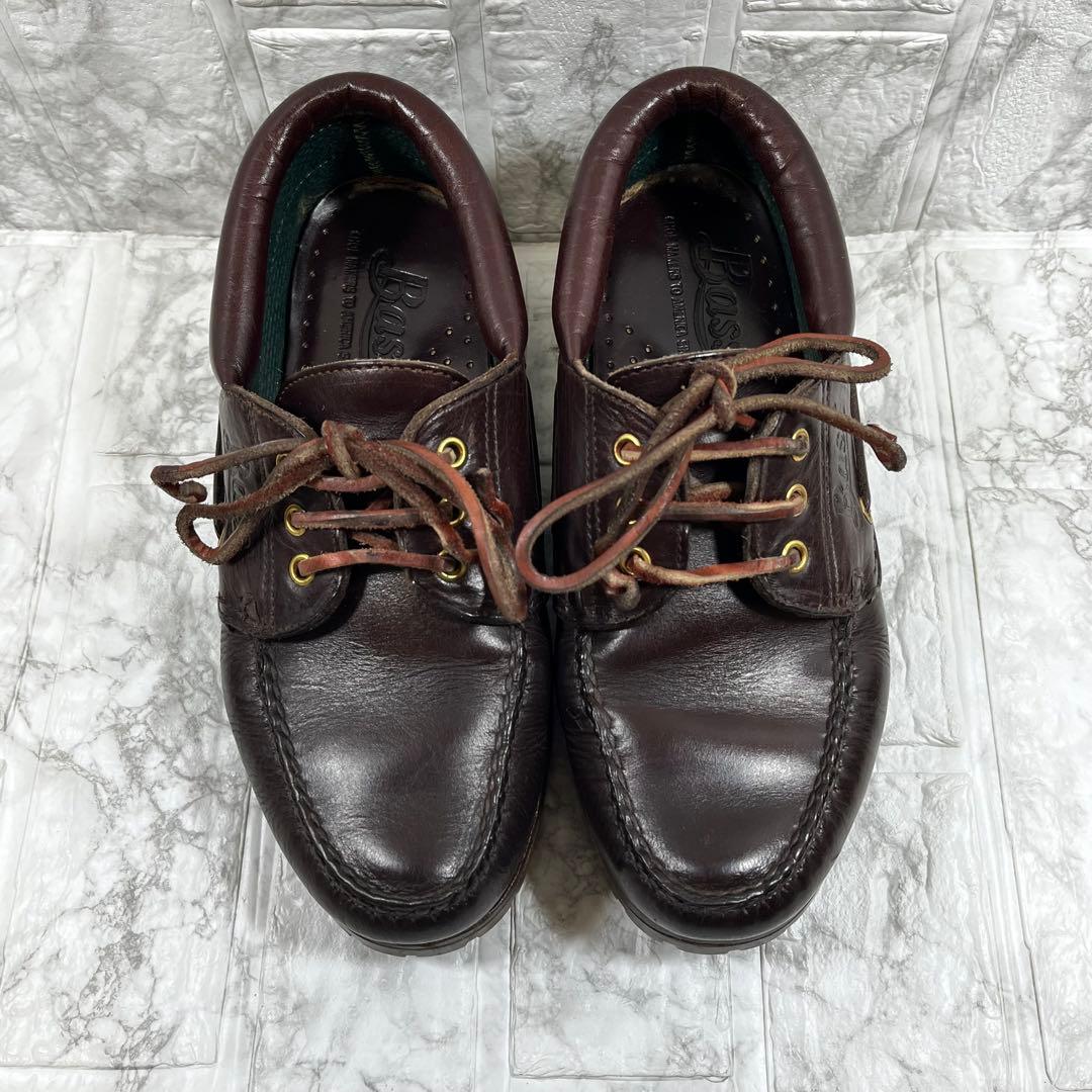 【美品】G.H BASS 3eye デッキシューズ　ダークブラウン　25㎝