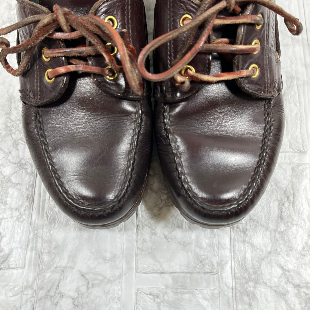 【美品】G.H BASS 3eye デッキシューズ　ダークブラウン　25㎝